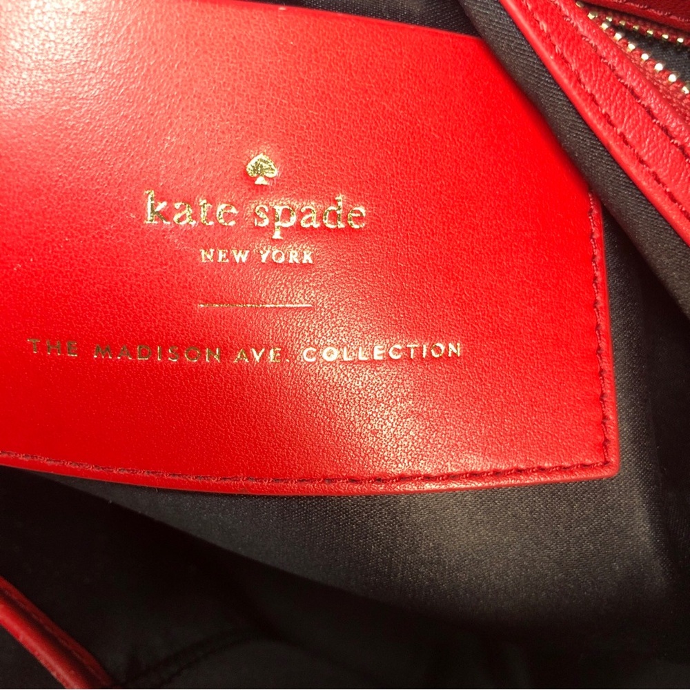 Kate Spade Madison Avenue Stewart Red Carpet Leather Studded Mega Lane Rare Bag - Picture 15 of 15